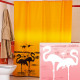  Штора для ванной Miranda Flamingo 4101 розовый 180х200 см, Турция