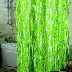  Штора для ванной Miranda Bamboos 7091 зеленый 180х200 см, Турция