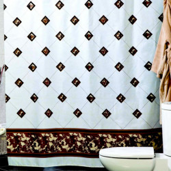  Штора для ванной Miranda Bezeme 9088 бежевый 180х200 см, Турция